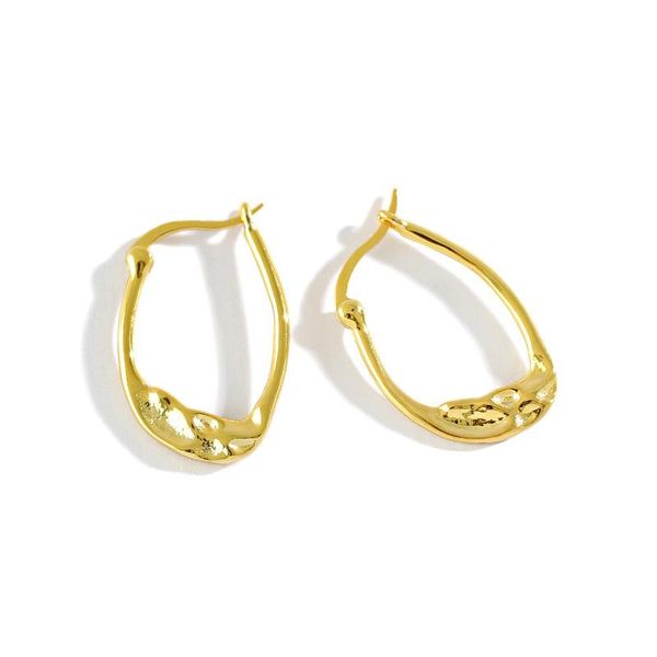 1pair 18k gold plated 925 sterling silver smooth concave-convex geometric hoop huggie earrings jewelry tle1033, Golden;silver
1pair 18k gold plated 925 sterling silver smooth concave-convex geometric hoop huggie earrings jewelry tle1033, Golden;silver