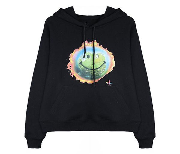 mens designer hoodies smiley earth sweatshirt travis scott casual loose sweatshirt ins high street fashion loose sweatshirt, Black 
mens designer hoodies smiley earth sweatshirt travis scott casual loose sweatshirt ins high street fashion loose sweatshirt, Black