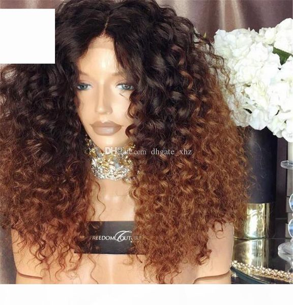 two tone 1b#30 ombre brazilian deep wavy human hair wigs glueless full lace wigs lace front wigs for black women, Black;brown
two tone 1b#30 ombre brazilian deep wavy human hair wigs glueless full lace wigs lace front wigs for black women, Black;brown