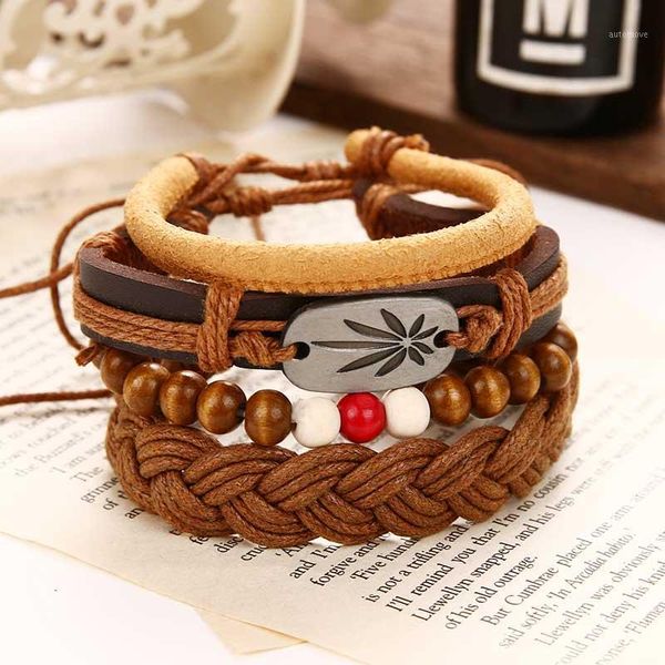 vienkim 2020 vintage multilayer leather handmade wood beads rope chain bracelet fashion leaf carved bracelets men party jewelry1, Golden;silver
vienkim 2020 vintage multilayer leather handmade wood beads rope chain bracelet fashion leaf carved bracelets men party jewelry1, Golden;silver