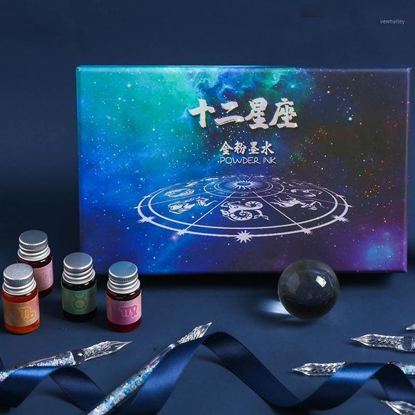 fountain pens twelve constellation glass pen 12-color ink dip gift box set writing instrument art supplies calligraphy arabic1
fountain pens twelve constellation glass pen 12-color ink dip gift box set writing instrument art supplies calligraphy arabic1