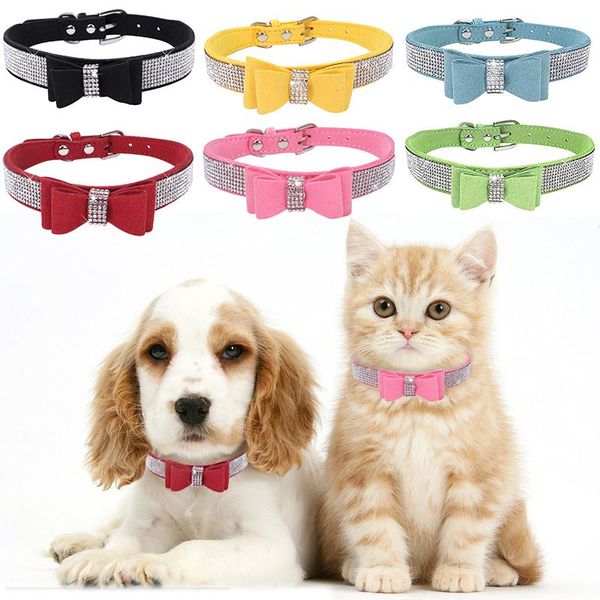 dog collars & leashes fashion bling crystal rhinestone puppy cat adjustable leather bowknot kitten collar for small medium dogs cats supplie
dog collars & leashes fashion bling crystal rhinestone puppy cat adjustable leather bowknot kitten collar for small medium dogs cats supplie