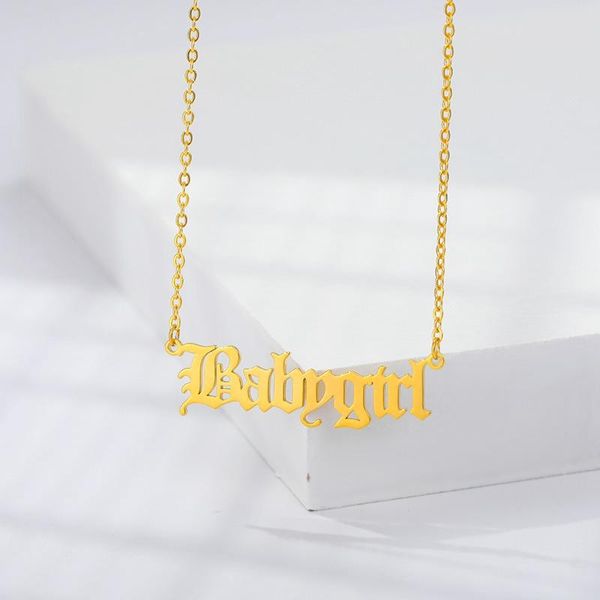 new old english letter babygirl choker necklace pendants for women lovers creative stainless steel jewelry necklaces wholesale, Silver
new old english letter babygirl choker necklace pendants for women lovers creative stainless steel jewelry necklaces wholesale, Silver