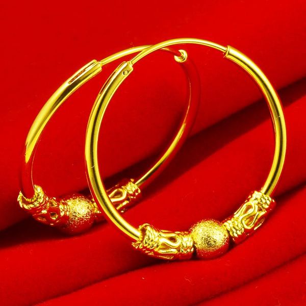 hoop & huggie lucky beads earrings yellow gold filled womens circle delicate jewelry gift, Golden;silver 
hoop & huggie lucky beads earrings yellow gold filled womens circle delicate jewelry gift, Golden;silver