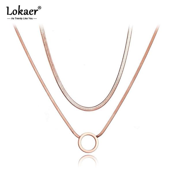 lokaer bohemia titanium stainless steel double layer circle choker necklaces pendant snake chain necklace for women girls n20001, Silver
lokaer bohemia titanium stainless steel double layer circle choker necklaces pendant snake chain necklace for women girls n20001, Silver