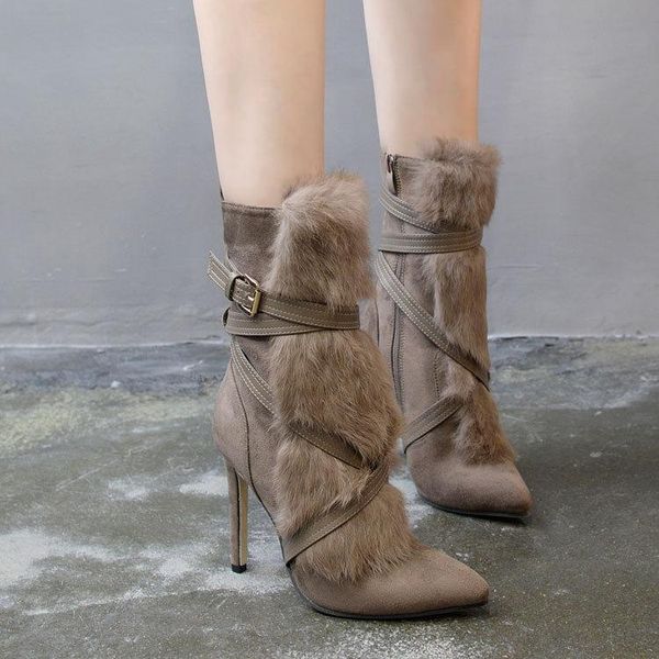 leisure mature women mid calf boots pointed toe high vintage winter boots solid buckle thin heels plus size shoes, Black
leisure mature women mid calf boots pointed toe high vintage winter boots solid buckle thin heels plus size shoes, Black
