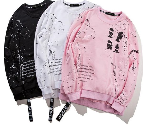 side zipper ribbon hoodies inked graffiti printed pullover sweatshirts hip hop skateboards oversized swag hoodies ing, Black
side zipper ribbon hoodies inked graffiti printed pullover sweatshirts hip hop skateboards oversized swag hoodies ing, Black