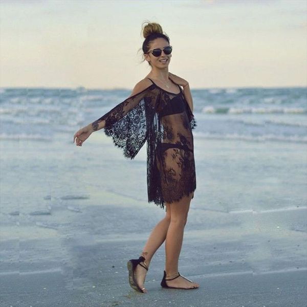 women beach dress strap sheer floral lace embroidered crochet summer dresses hippie boho dress vestidos beach wear, Black;gray
women beach dress strap sheer floral lace embroidered crochet summer dresses hippie boho dress vestidos beach wear, Black;gray