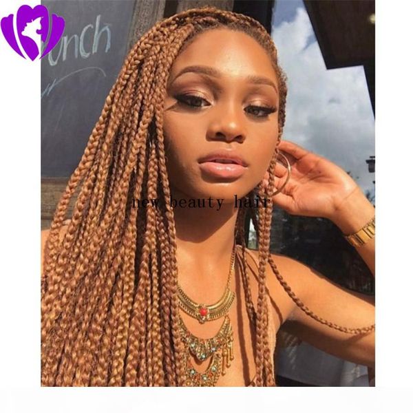 african box braid wig synthetic medium brown color full braids lace front wigs with baby hair natural hairline, Black
african box braid wig synthetic medium brown color full braids lace front wigs with baby hair natural hairline, Black