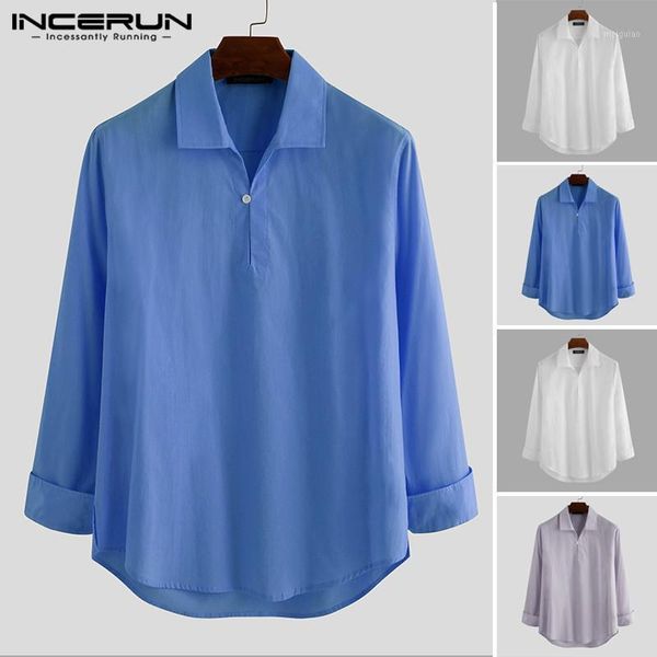 mens long sleeve lapel collar shirt single button man fashion solid color streetwear holiday shirts casual cotton camisa incerun1, White;black
mens long sleeve lapel collar shirt single button man fashion solid color streetwear holiday shirts casual cotton camisa incerun1, White;black