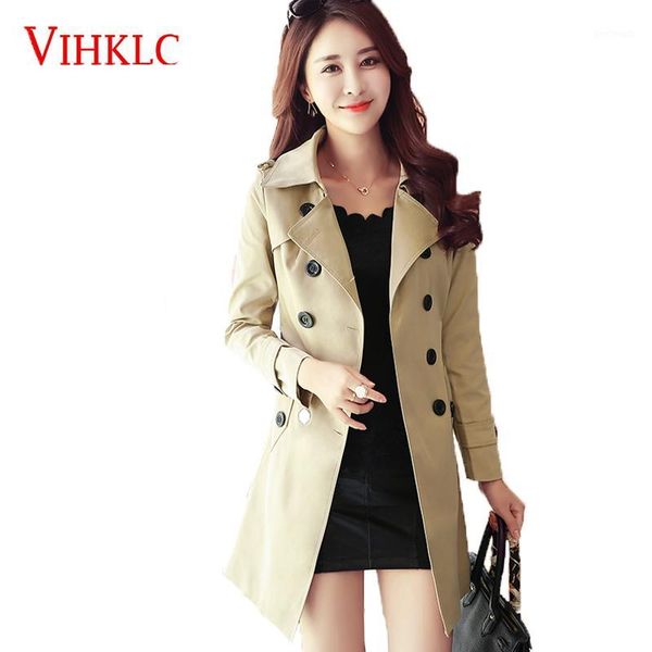 2018 spring autumn new women jacket korean version full lapel slim causal loose coat female long coat windbreaker large size w341, Tan;black
2018 spring autumn new women jacket korean version full lapel slim causal loose coat female long coat windbreaker large size w341, Tan;black