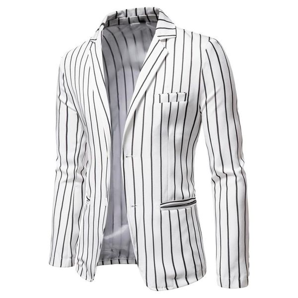 classic vertical striped suit jacket men slim fit notched lapel blazer mens business casual formal travel blazer masculino white, White;black
classic vertical striped suit jacket men slim fit notched lapel blazer mens business casual formal travel blazer masculino white, White;black
