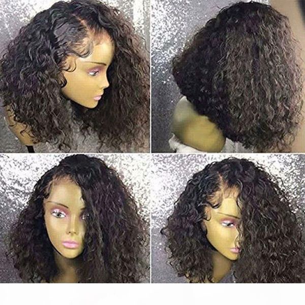 180% density short curly lace front human hair wigs for black woman pre plucked side part front lace wig with bleached knots, Black;brown
180% density short curly lace front human hair wigs for black woman pre plucked side part front lace wig with bleached knots, Black;brown