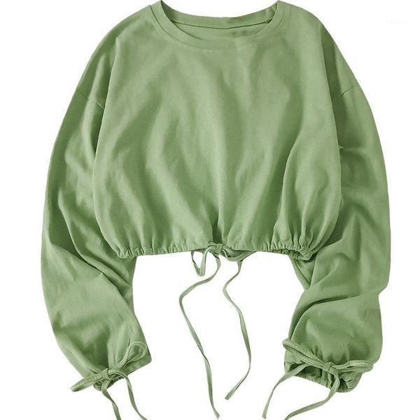 autumn long sleeve shirt short style leaky navel round neck pullover drawstring blouse blouses fashionable1, White
autumn long sleeve shirt short style leaky navel round neck pullover drawstring blouse blouses fashionable1, White