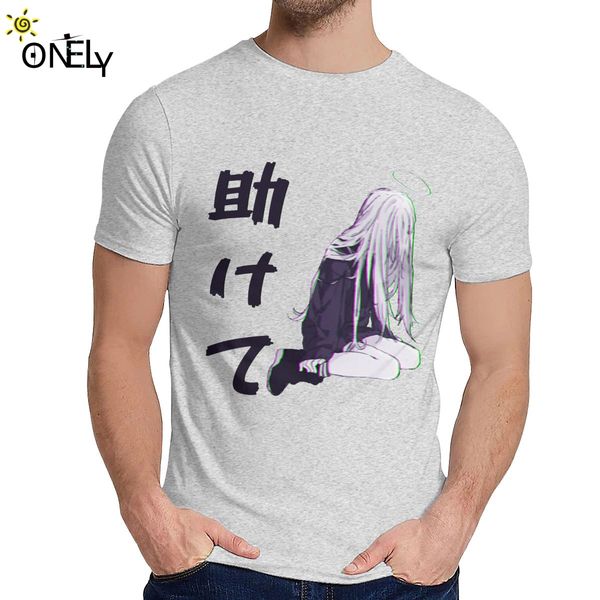 sport male t-shirt aesthetic japanese girl slim funny man's o-neck retro la camiseta