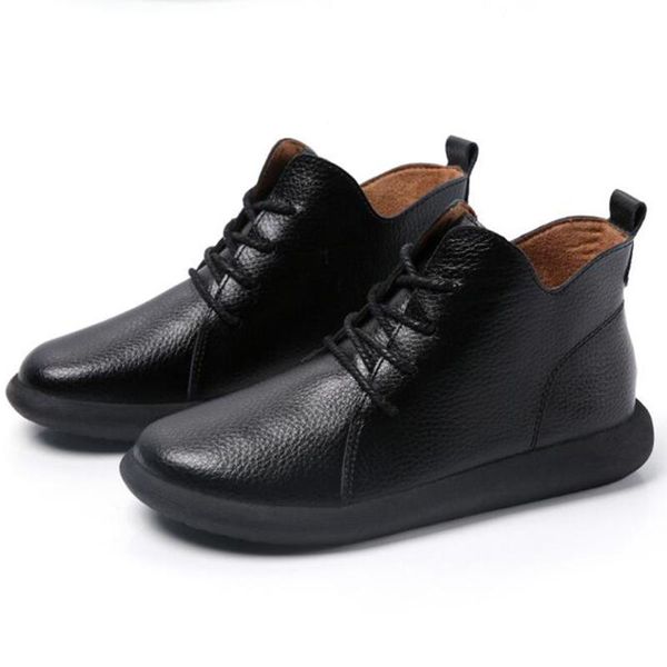 boots genuine leather short women winter shoes flat non-slip plus velvet warm womens ankle casual female cotton zz23, Black
boots genuine leather short women winter shoes flat non-slip plus velvet warm womens ankle casual female cotton zz23, Black