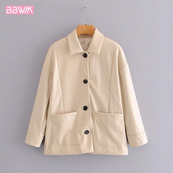 women's fur & faux fashionable casual pu black female coat with loose lapel harajuku korean motorcycle windproof chic jacket beige
women's fur & faux fashionable casual pu black female coat with loose lapel harajuku korean motorcycle windproof chic jacket beige