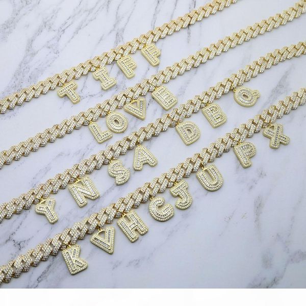 5a cubic zirconia 12mm width cuban link chain gold color iced out bling baguette cz 26 alphabet initial charm name necklace, Silver
5a cubic zirconia 12mm width cuban link chain gold color iced out bling baguette cz 26 alphabet initial charm name necklace, Silver