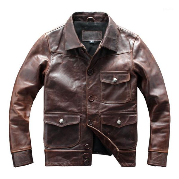 2020 vintage brown japan style men casual leather jacket plus size xxxl genuine cowhide autumn slim fit short leather coat1, Black
2020 vintage brown japan style men casual leather jacket plus size xxxl genuine cowhide autumn slim fit short leather coat1, Black