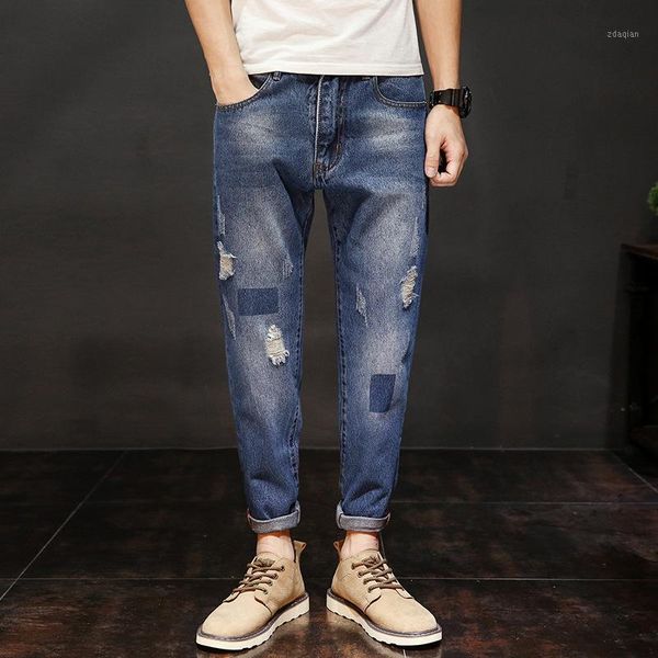 men's jeans plus size patchwork man cuffs pencil ankle-length denim pants male trousers 40 2021 clothes rmp1750101, Blue
men's jeans plus size patchwork man cuffs pencil ankle-length denim pants male trousers 40 2021 clothes rmp1750101, Blue