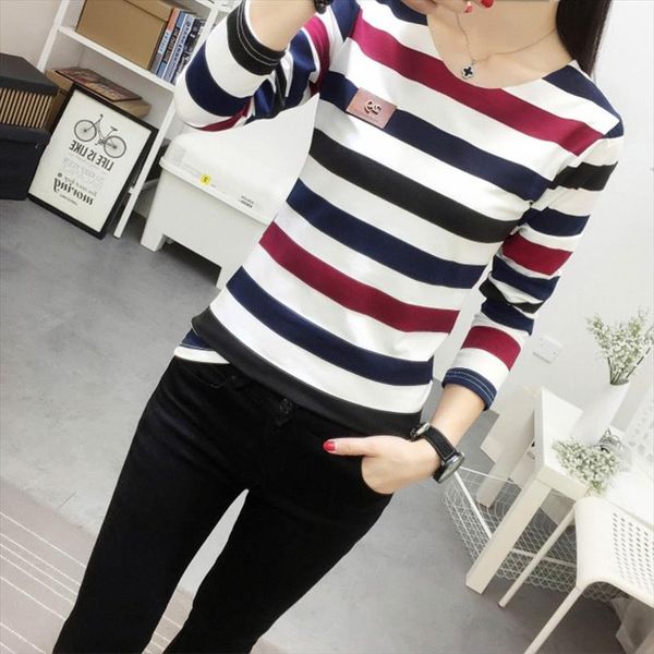 autumn korean female harajuku long sleeve t shirt women colorful stripe women tshirt vetement femme t shirts casual, White
autumn korean female harajuku long sleeve t shirt women colorful stripe women tshirt vetement femme t shirts casual, White