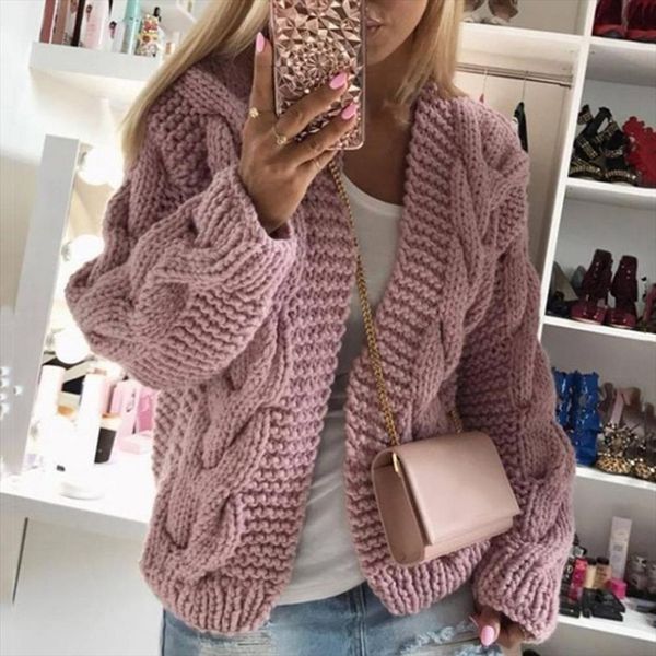 2020 sweater women cardigan coat female casual long sleeve knitted coat solid open front sweater femme autumn warm clothes, White;black
2020 sweater women cardigan coat female casual long sleeve knitted coat solid open front sweater femme autumn warm clothes, White;black