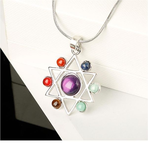 1pc aura shape health symbol amulet 7 chakra stone yoga symbol seven stone pendant item gift qyldug, Black
1pc aura shape health symbol amulet 7 chakra stone yoga symbol seven stone pendant item gift qyldug, Black