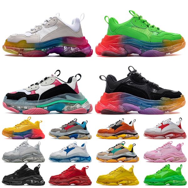 fashion womens mens triple s shoes sneakers clear sole designers casual shoes pairs 17fw vintage platform crystal bottoms trainers, Black
fashion womens mens triple s shoes sneakers clear sole designers casual shoes pairs 17fw vintage platform crystal bottoms trainers, Black
