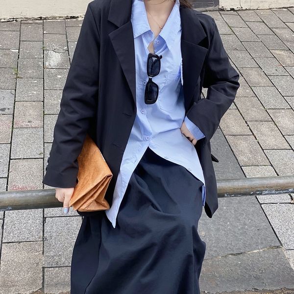 qkbvc clothing autumn 2020 new women's suit fashionable coat long-sleeved aline dress loose coat suit jacket high waist slimming aline, Gray
qkbvc clothing autumn 2020 new women's suit fashionable coat long-sleeved aline dress loose coat suit jacket high waist slimming aline, Gray
