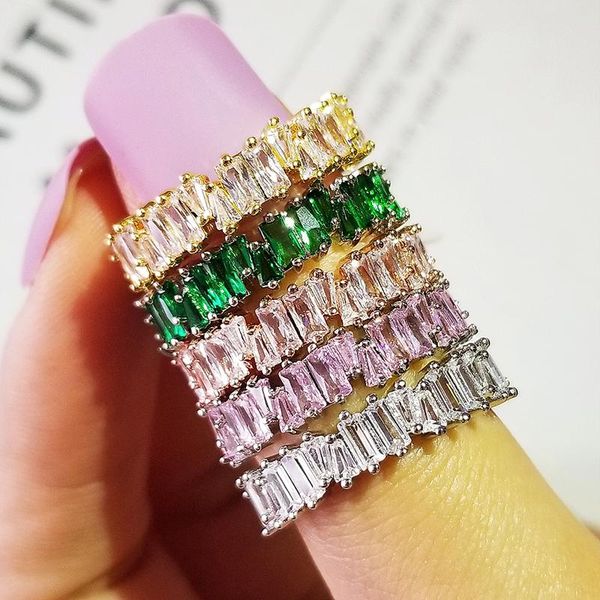 cluster rings 2021 luxury rose gold silver color princess eternity band ring for women lady anniversary gift jewelry wholesale r5093, Golden;silver
cluster rings 2021 luxury rose gold silver color princess eternity band ring for women lady anniversary gift jewelry wholesale r5093, Golden;silver