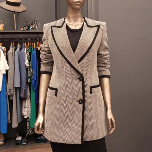 2020 осень зима blazer женщин дизайнер vintage style slim fit с длинным рукавом пиджак вскользь пальто blaser фам, White;black
2020 осень зима blazer женщин дизайнер vintage style slim fit с длинным рукавом пиджак вскользь пальто blaser фам, White;black