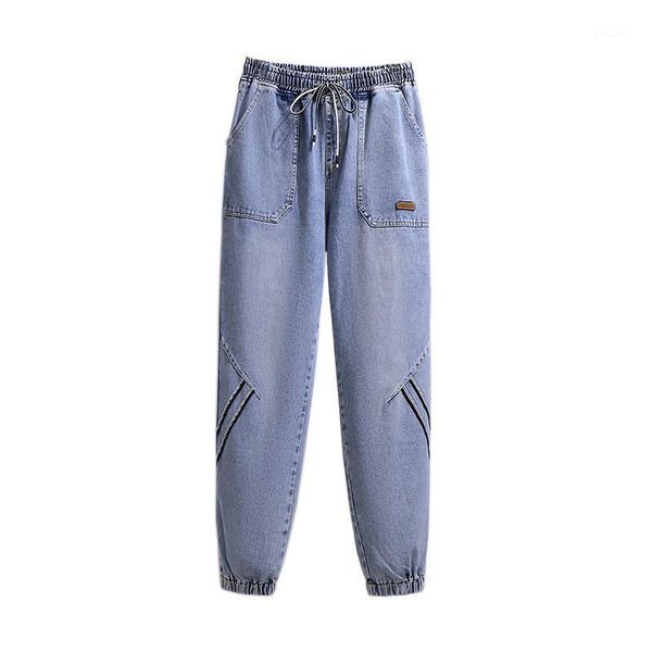 new real sextra large size xxl-6xl jeans women autumn winter elastic waist casual trousers oversize denim harem pants kw10141, Blue
new real sextra large size xxl-6xl jeans women autumn winter elastic waist casual trousers oversize denim harem pants kw10141, Blue