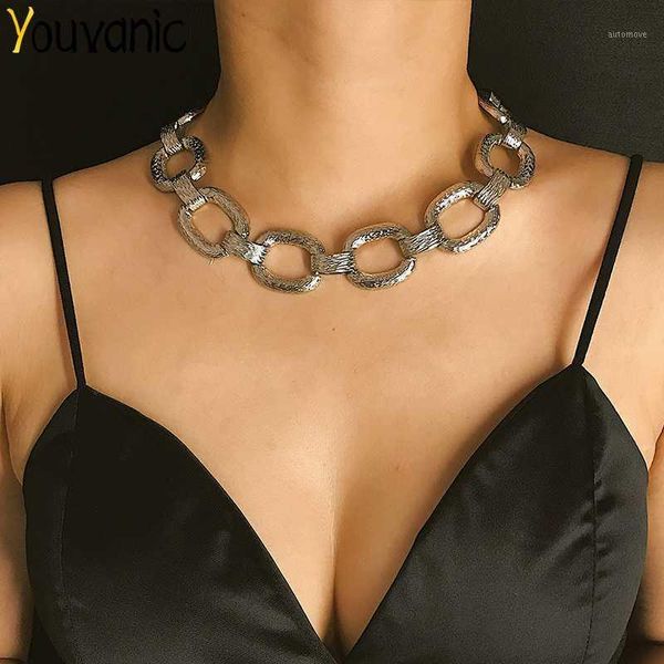 youvanic hip hop cuban choker necklace collier for women gold punk large thick chain heavy metal statement necklace jewelry 23241, Golden;silver
youvanic hip hop cuban choker necklace collier for women gold punk large thick chain heavy metal statement necklace jewelry 23241, Golden;silver