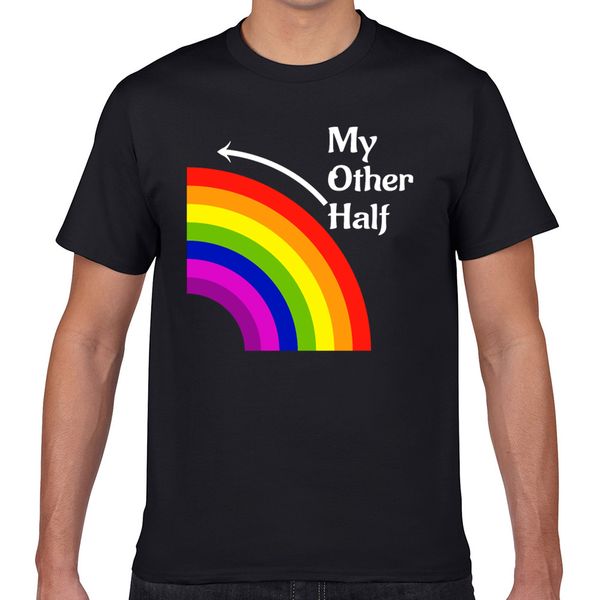 t shirt men my other half rainbow left matching summer harajuku geek custom male tshirt xxxl sport hooded sweatshirt hoodie