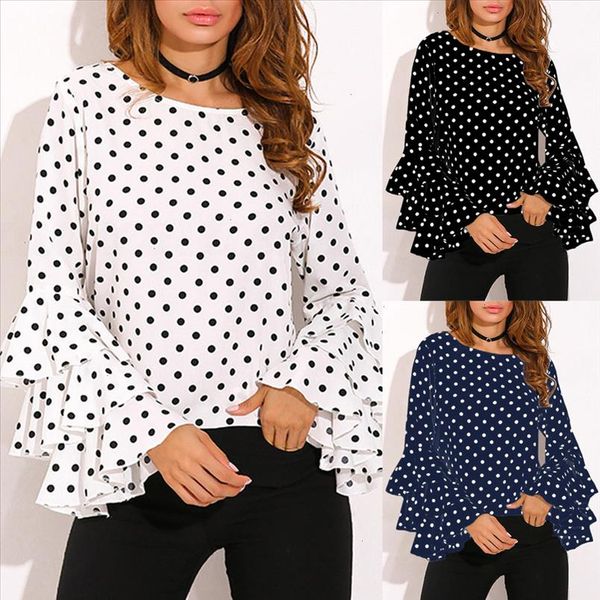 4xl 3xl 5xl plus size tunics women shirt polka dot ruffle blouses long sleeves o neck elegant ladies casual office, White
4xl 3xl 5xl plus size tunics women shirt polka dot ruffle blouses long sleeves o neck elegant ladies casual office, White