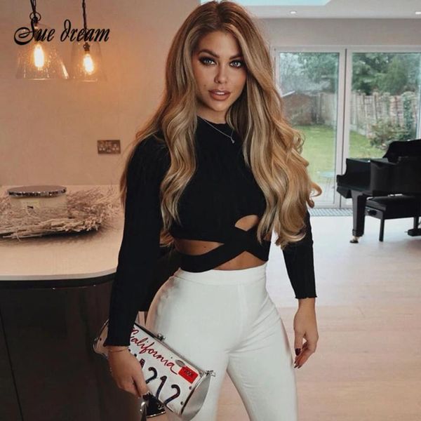 2020 autumn new women's fashion black long-sleeved o-neck back zipper hollow short bodycon club party bandage top, White
2020 autumn new women's fashion black long-sleeved o-neck back zipper hollow short bodycon club party bandage top, White