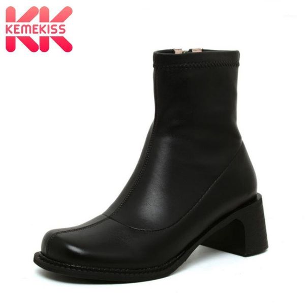 boots kemekiss real leather women ankle thick heel zipper shoes square toe winter warm fashion lady footwear size 33-401, Black
boots kemekiss real leather women ankle thick heel zipper shoes square toe winter warm fashion lady footwear size 33-401, Black