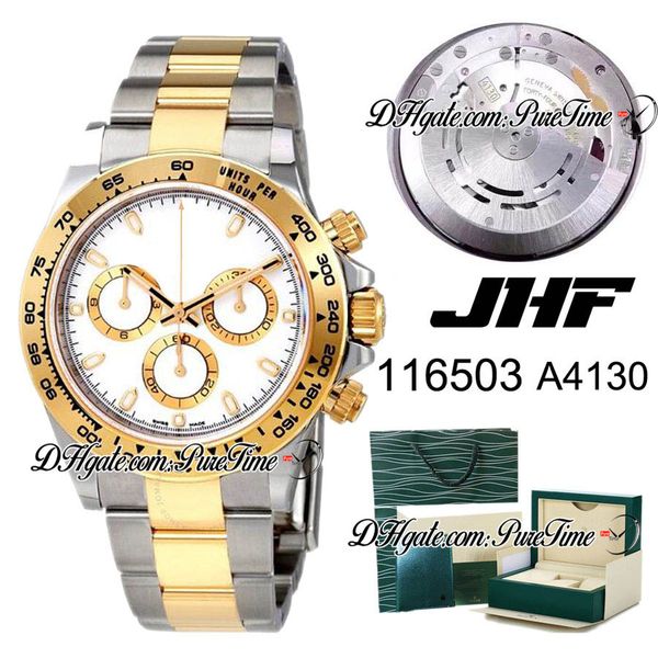jhf a4130 automatic chronograph mens watch two tone yellow gold white dial steel bracelet edition 116503 ptrx 2020 new puretime g7, Slivery;brown
jhf a4130 automatic chronograph mens watch two tone yellow gold white dial steel bracelet edition 116503 ptrx 2020 new puretime g7, Slivery;brown