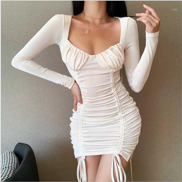 new square collar women long sleeved dress autumn mini drawstring dresses slim ladies streetwear1, Black;gray
new square collar women long sleeved dress autumn mini drawstring dresses slim ladies streetwear1, Black;gray