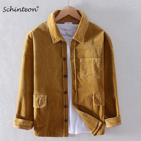 schinteon men corduary jacket three front pockets autumn outwear casual turn-down collar coat new1, Black;brown
schinteon men corduary jacket three front pockets autumn outwear casual turn-down collar coat new1, Black;brown