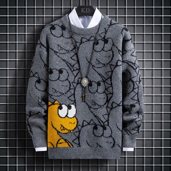 2021 new harajuku knitted sweaters men hip hop pullover dinosaur printed sweater funny streetwear male winter di17, White;black
2021 new harajuku knitted sweaters men hip hop pullover dinosaur printed sweater funny streetwear male winter di17, White;black