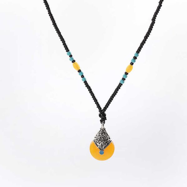 imitation wax sweater chain resin national style pendant old wax alloy beaded necklace small gift, Silver
imitation wax sweater chain resin national style pendant old wax alloy beaded necklace small gift, Silver