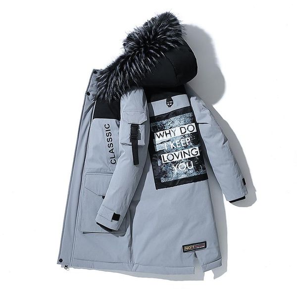 new mid-length cotton-padded jacket men's hooded coat youth printed cotton-padded jacket fur collar warm, Black
new mid-length cotton-padded jacket men's hooded coat youth printed cotton-padded jacket fur collar warm, Black