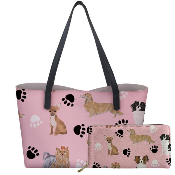 2020 classical women lager handbags 2pcs/set leather purse tote travel shoulder bags cute animals dogs printing bolsa feminina
2020 classical women lager handbags 2pcs/set leather purse tote travel shoulder bags cute animals dogs printing bolsa feminina