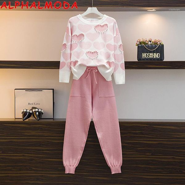 alphalmoda 2020 trendy love heart beaded sweet long-sleeved sweater + pants women 2pcs fashion suit pink blue hit color set1, Gray
alphalmoda 2020 trendy love heart beaded sweet long-sleeved sweater + pants women 2pcs fashion suit pink blue hit color set1, Gray