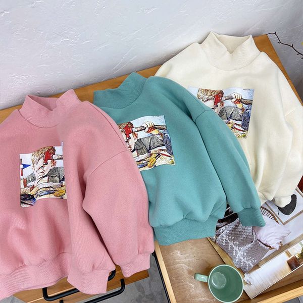 qinqi winter thickened cartoon sweater plush warm children's long sve girls' loose pullover, Black
qinqi winter thickened cartoon sweater plush warm children's long sve girls' loose pullover, Black