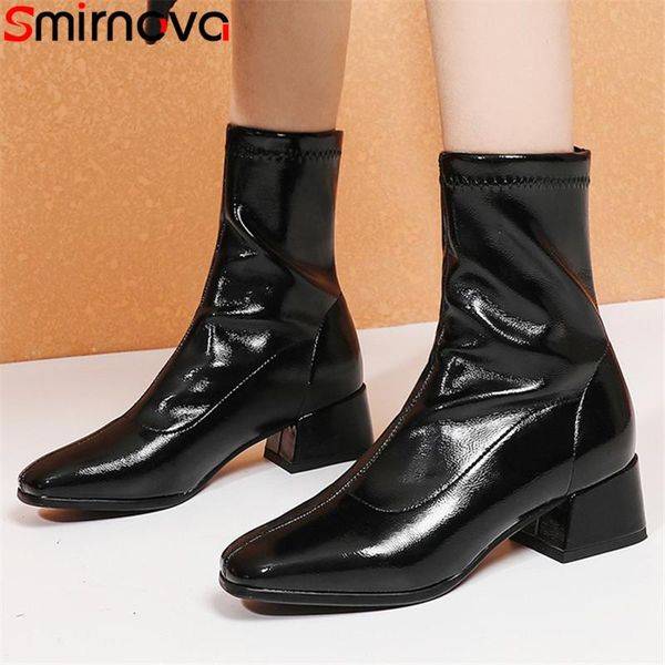 smirnova 2020 4cm thick heel shoes women ankle boots square toe autumn winter casual shoes woman elastic boots, Black
smirnova 2020 4cm thick heel shoes women ankle boots square toe autumn winter casual shoes woman elastic boots, Black