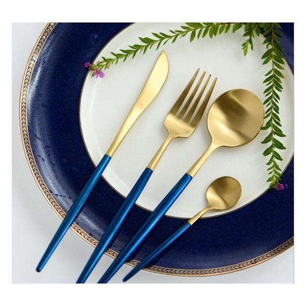 100% brand 4pcs /lot golden blue cutlery set gold 18/10stainless steel dinnerwar set fork knife scoops sliverware jllenm ladyshome
100% brand 4pcs /lot golden blue cutlery set gold 18/10stainless steel dinnerwar set fork knife scoops sliverware jllenm ladyshome
