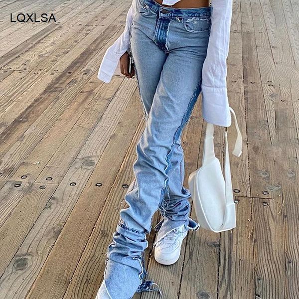 women's jeans kliou inside-out stacked women flare 2021 high waist slim pockets blue demin pants autumn streetwear female long trousers
women's jeans kliou inside-out stacked women flare 2021 high waist slim pockets blue demin pants autumn streetwear female long trousers