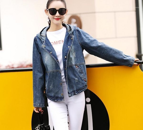 2020 send spring new style arder cowboy short coat woman long sleeves loose and comfortable hooded jackets1, Black;brown
2020 send spring new style arder cowboy short coat woman long sleeves loose and comfortable hooded jackets1, Black;brown